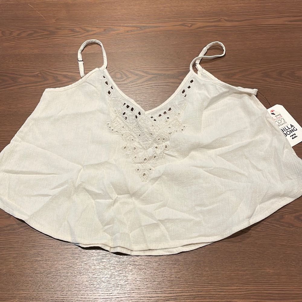 Billabong - white tank top - size medium - nwt